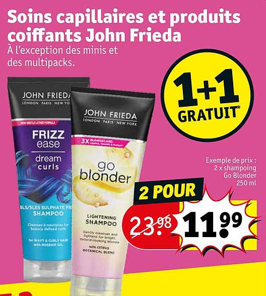 soins capillaires et produits coiffants john frieda