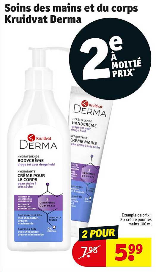 soins des mains et du corps kruidvat derma