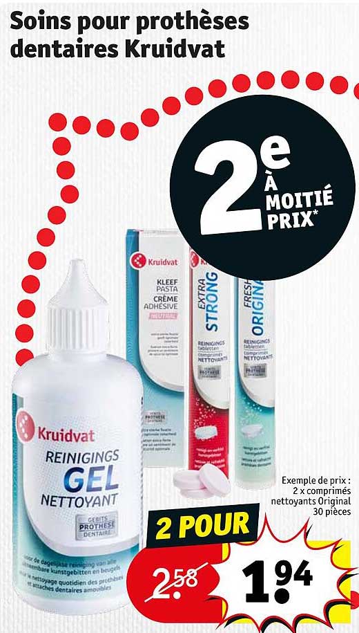 soins pour prothèses dentaires kruidvat
