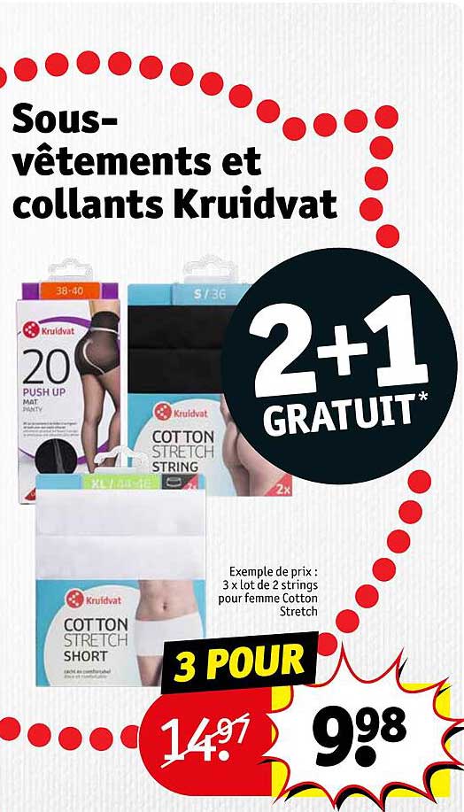 sous-vêtements et collants kruidvat