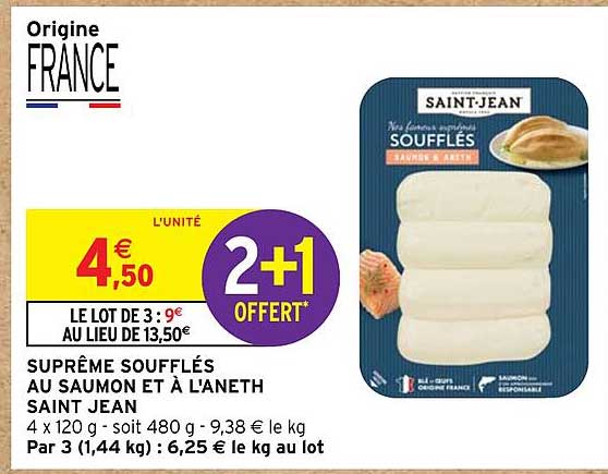 suprême soufflés au saumon et à l'aneth saint jean