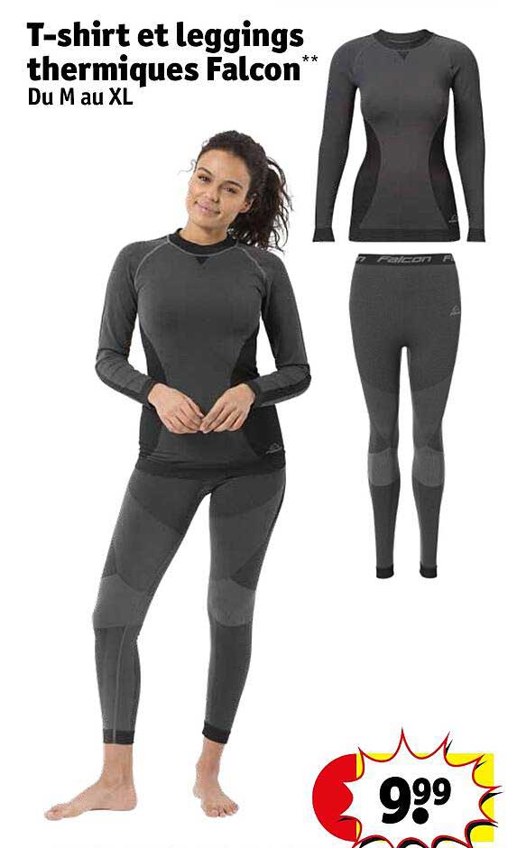 t-shirt et leggings thermiques falcon
