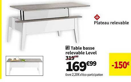 table basse relevable level