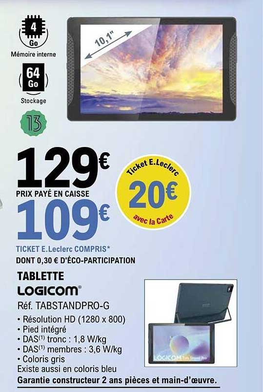 Tablette Logicom 10,1"