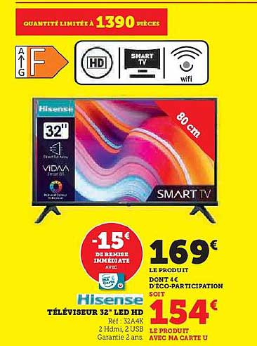 Téléviseur 32" Led Hd Hisense