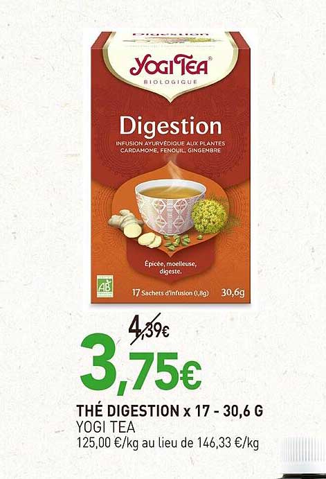 thé digestion x17 - yogi tea - 30,6 g