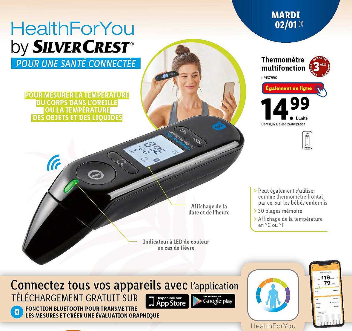 thermomètre multifonction silver crest