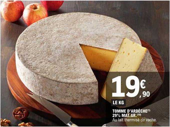 tomme d'ardèche 29% mat. gr.