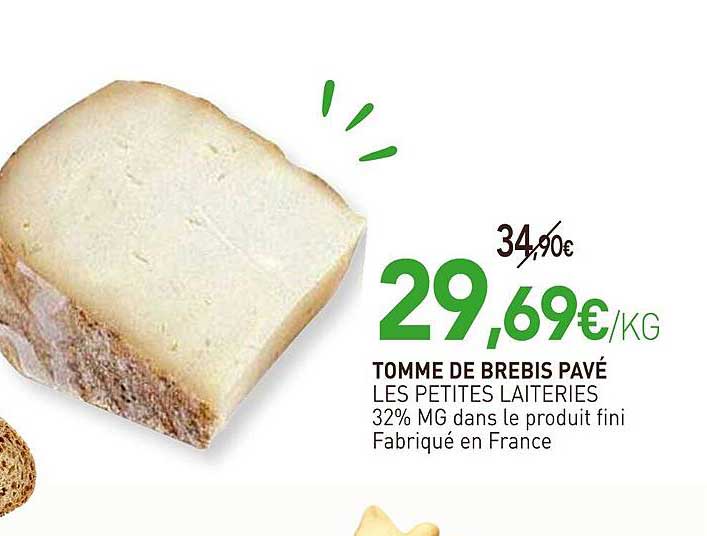 tomme de brebis pavé - les petites laiteries