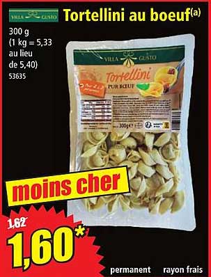 tortellini au bœuf villa gusto