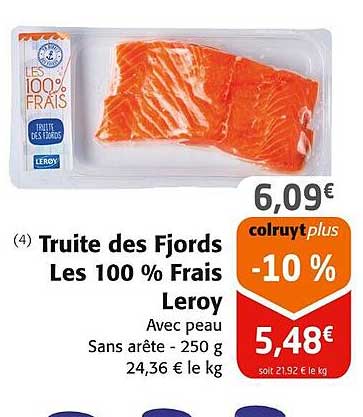 truite des fjords les 100% frais leroy