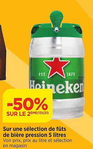 une sélection de fûts de bière pression 5 litres