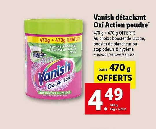 vanish détachant oxi action poudre