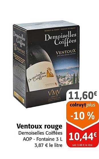 Ventoux Rouge Demoiselles Coiffées Aop - Fontaine 3 L