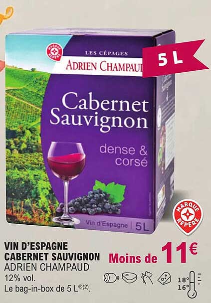 vin d'espagne cabernet sauvignon adrien champaud 12% vol.