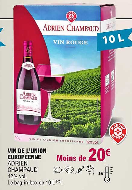 vin de l'union européenne adrien champaud 12% vol.