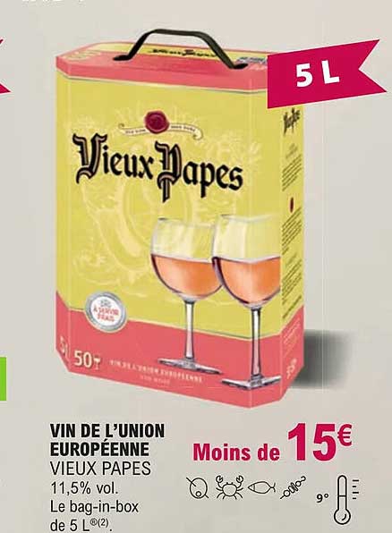 vin de l'union européenne vieux papes 11,5% vol.