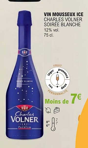 vin mousseux ice charles volner soirée blanche 12% vol.