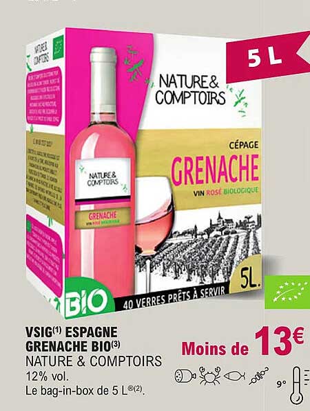 vsig espagne grenache bio nature & comptoirs 12% vol.