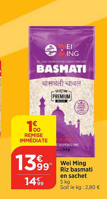 wei ming riz basmati en sachet