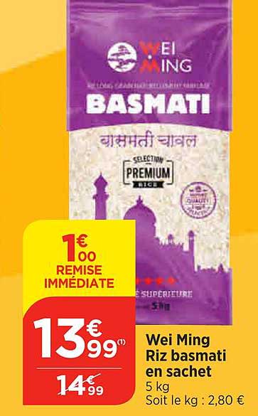 wei ming riz basmati en sachet