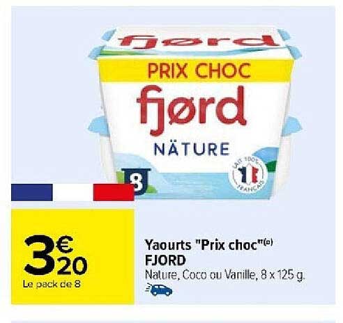 yaourts "prix choc" fjord
