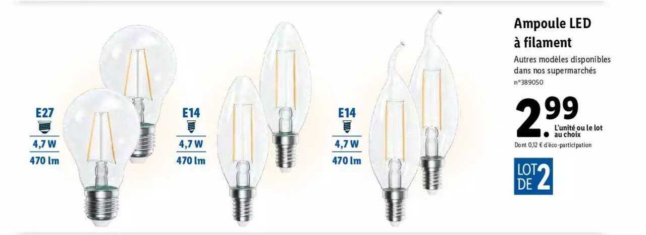 ampoule led à filament
