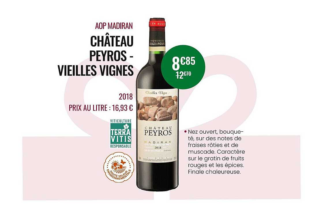 aop madiran château peyros - vieilles vignes