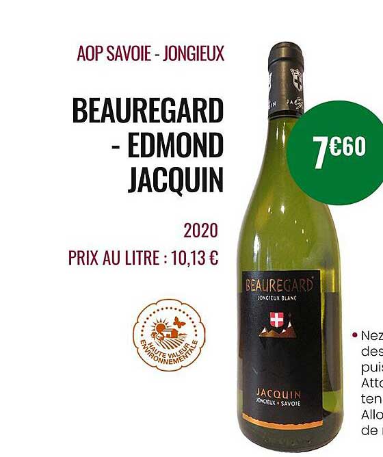 aop savoie - jongieux beauregard - edmond jacquin