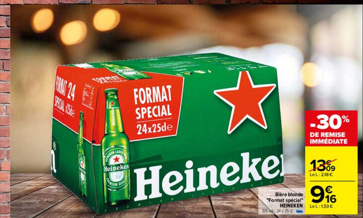 bière blonde "format spécial" heineken