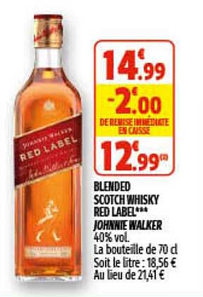 blended scotch whisky red label johnnie walker