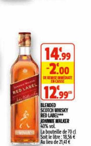 blended scotch whisky red label johnnie walker