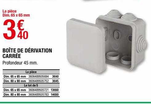 boîte de dérivation carrée