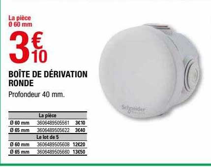 boîte de dérivation ronde
