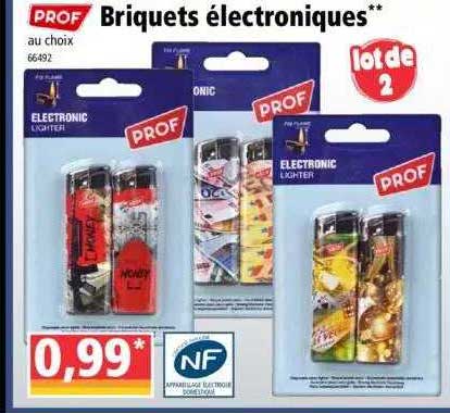 briquets électroniques prof