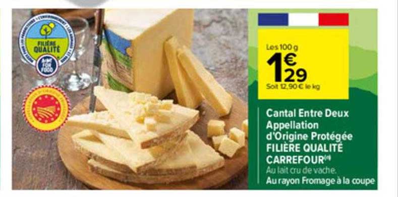 cantal entre deux appellation d'origine protégée filière qualité carrefour