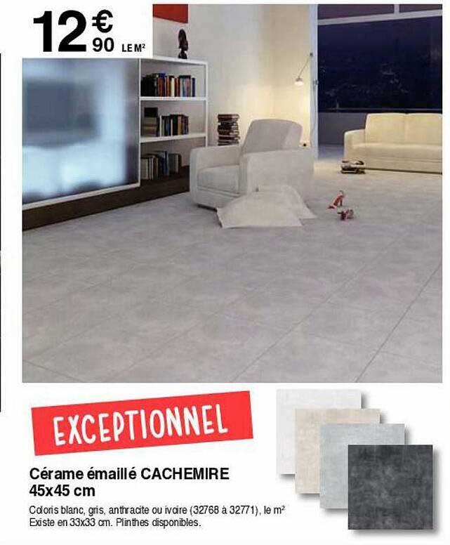 cérame émaillé cachemire 45x45 cm