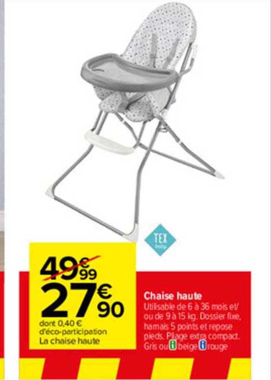 Chaise Haute Tex Baby