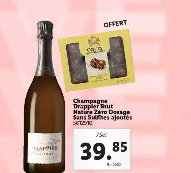 champagne drappier brut nature zéro dosage sans sulfites ajoutés