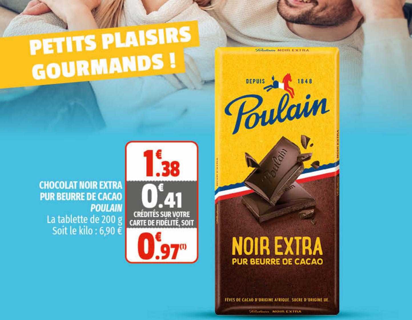 Chocolat Noir Extra Pur Beurre De Cacao Poulain