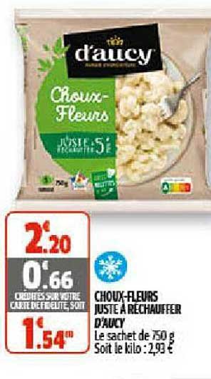 choux-fleurs juste à réchauffer d'aucy