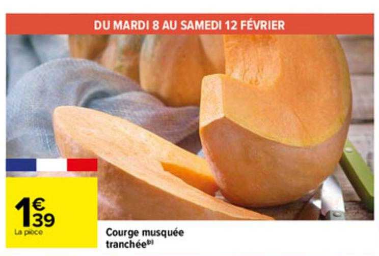 courge musquée tranchée