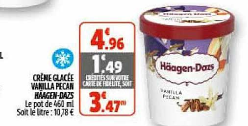 crème glacée vanilla pecan häagen-dazs