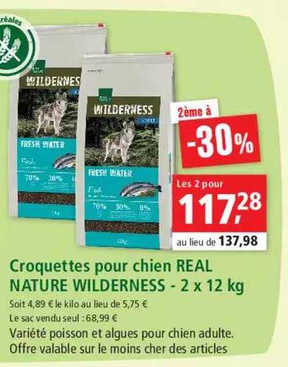 croquettes pour chien real nature wilderness