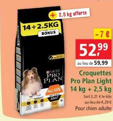 Croquettes Pro Plan Light 14 Kg