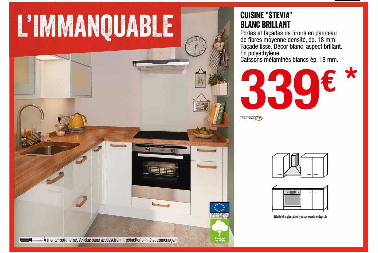 cuisine "stevia" blanc brillant