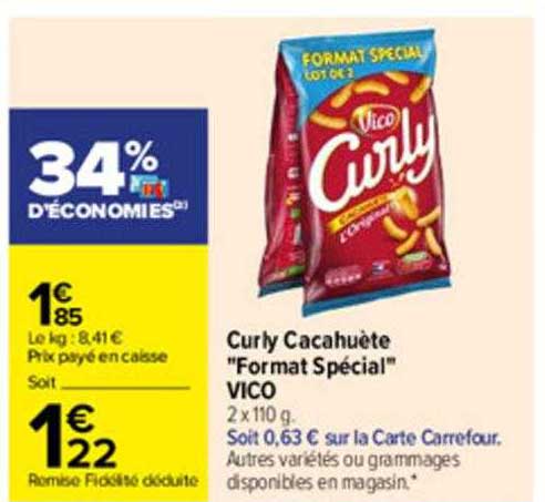 curly cacahuète "format spécial" vico