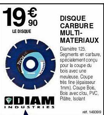 disque carbure multi-materiaux