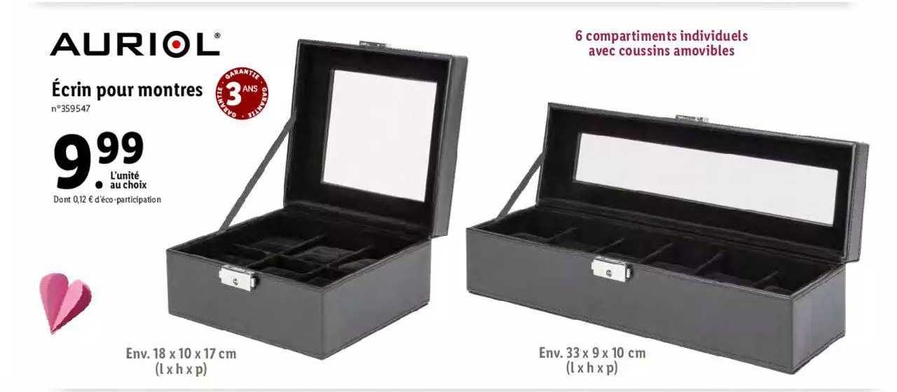 écrin pour montres auriol