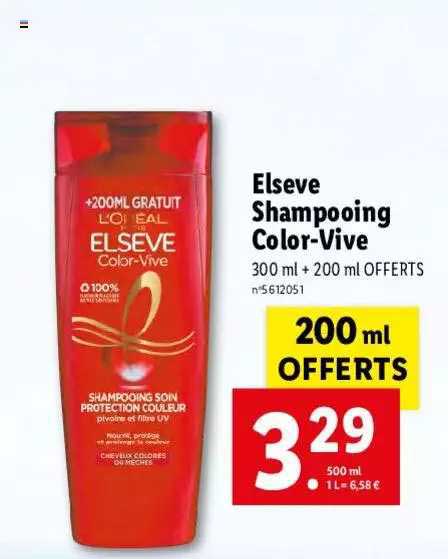 elsève shampooing color-vive
